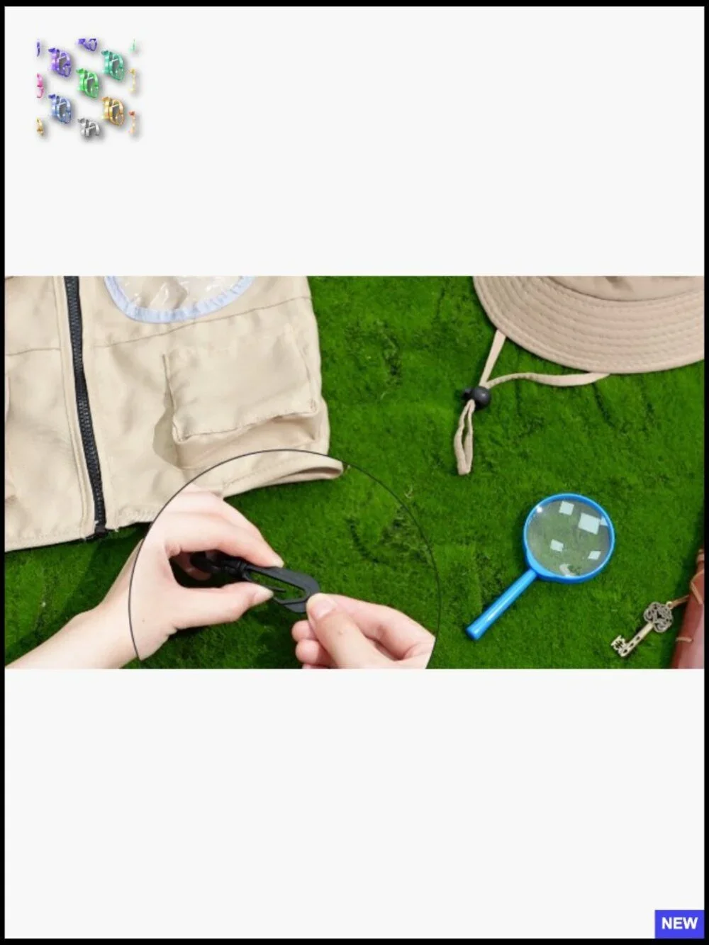 Kids Safari Explorer Vest and Hat Set Adventure Costume for Camping Cosplay